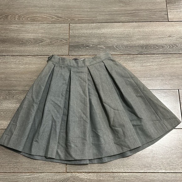 NWT Miss L Ray London Grey Denim Pin-tucked Full Skirt With Pocket - Picture 5 of 5